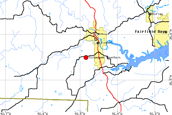 Local map for Culpepper Mountain, AR