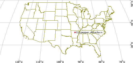 US Map for Culpepper Mountain, Arkansas
