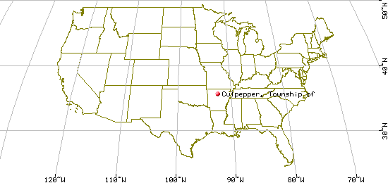 US Map for Culpepper Township, Van Buren Co, Arkansas