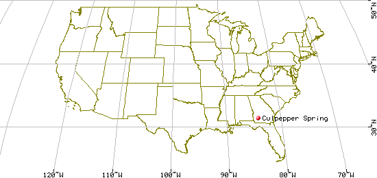 US Map for Culpepper Spring, Baker County, GA