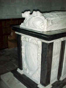 The Cheney Family's heraldic beast at the feet of Lady Culpeper, All Saints, Hollingbourne
