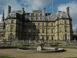Bedgebury Manor, front view from fountain, Oct 1999