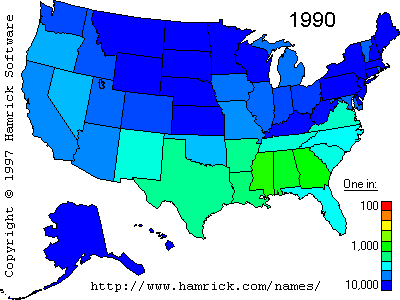 1990 Culpepper Distribution Map