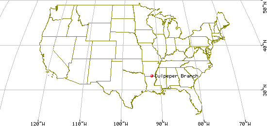 US Map for Culpeper Branch, Union County, AR