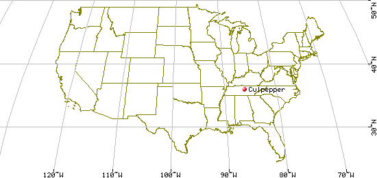 US Map for Culpepper, Cannon County, TN