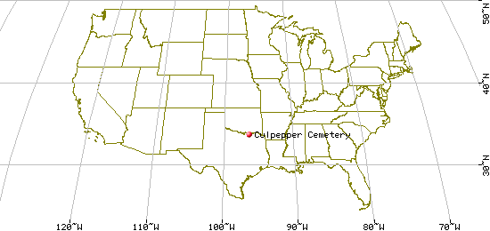 US Map for Culpepper Cemetery, Fannin County, TX