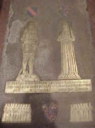 Nicholas and Elizabeth Culpeper Brass at St. Peter's Church in Ardingly. West Sussex