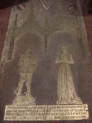 Richard and Margaret Culpeper Brass at St. Peter's Church in Ardingly. West Sussex