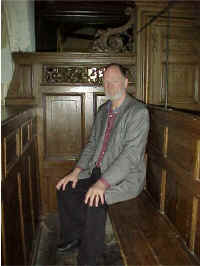 Warren Culpepper in the Pew at St. Dunstan's, West Peckham, Oct 1999