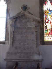 Roberts Pedigree Monument in St Dunstans Church, Cranbrook, March 2000