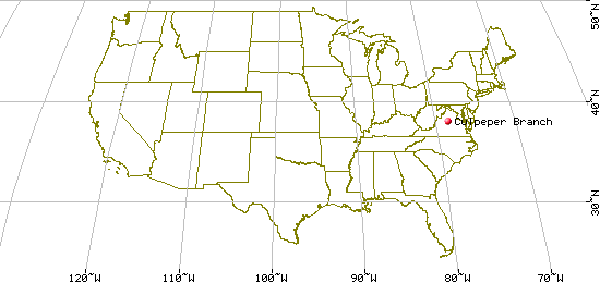 US Map for Culpeper Branch, Albemarle Co, VA